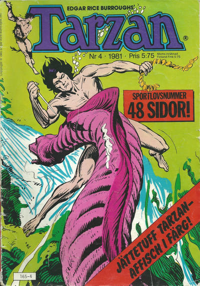 Cover for Tarzan (Atlantic Förlags AB, 1977 series) #4/1981