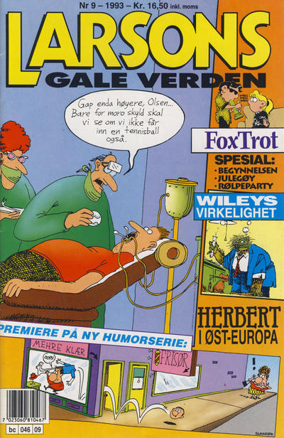 Cover for Larsons gale verden (Bladkompaniet / Schibsted, 1992 series) #9/1993