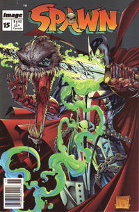 Cover for Spawn (Image, 1992 series) #15 [Newsstand]