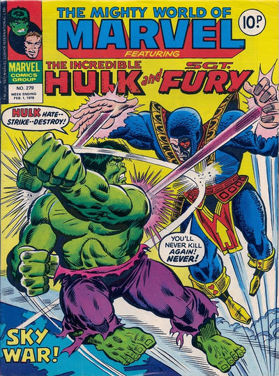 Cover for The Mighty World of Marvel (Marvel UK, 1972 series) #279