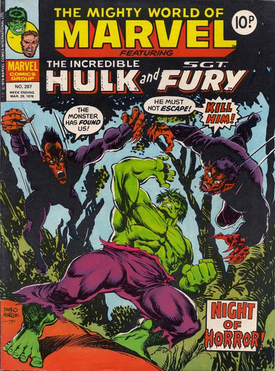 Cover for The Mighty World of Marvel (Marvel UK, 1972 series) #287