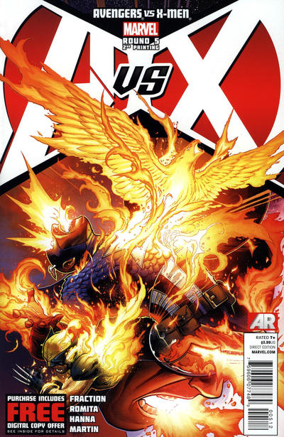 Cover for Avengers vs. X-Men (Marvel, 2012 series) #5 [2nd Printing Variant]