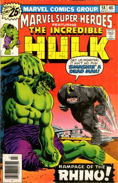 Cover for Marvel Super-Heroes (Marvel, 1967 series) #58 [25¢]