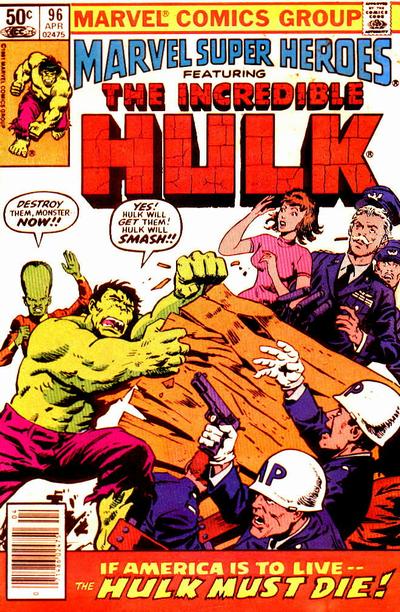 Cover for Marvel Super-Heroes (Marvel, 1967 series) #96 [Newsstand]