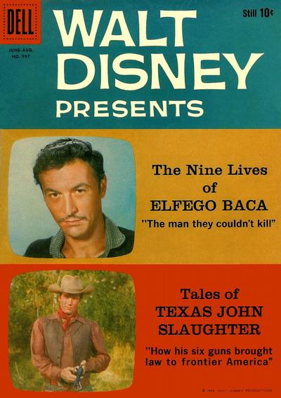 Cover for Four Color (Dell, 1942 series) #997 - Walt Disney Presents The Nine Lives of Elfego Baca