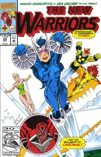 Cover for The New Warriors (Marvel, 1990 series) #28 [Direct]