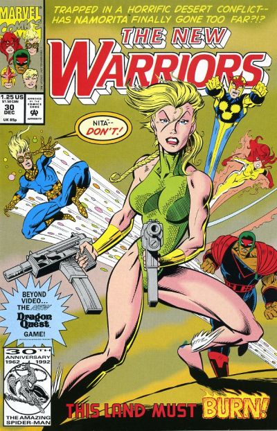 Cover for The New Warriors (Marvel, 1990 series) #30 [Direct]