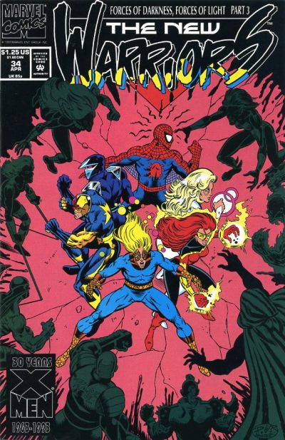Cover for The New Warriors (Marvel, 1990 series) #34