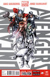Cover for Uncanny Avengers (Marvel, 2012 series) #1 [Partial Black And White Cover]