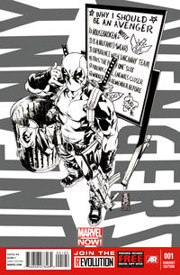 Cover Thumbnail for Uncanny Avengers (Marvel, 2012 series) #1 [Deadpool Sketch Variant]