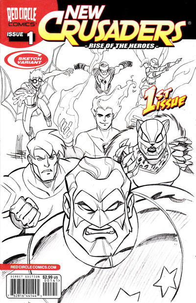 Cover for New Crusaders (Archie, 2012 series) #1 [Sketch Variant by Mike Norton]