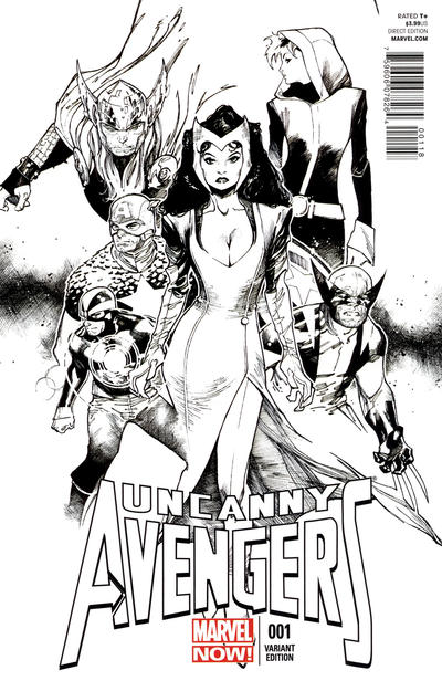 Cover for Uncanny Avengers (Marvel, 2012 series) #1 [Olivier Coipel Sketch Variant]