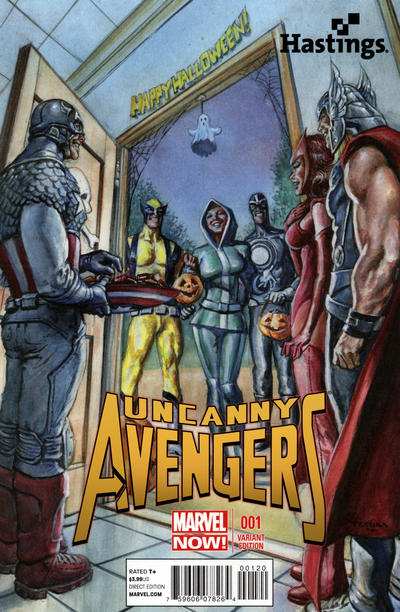 Cover for Uncanny Avengers (Marvel, 2012 series) #1 [Mark Texeira Hastings Halloween Variant]