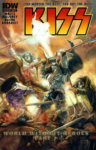 Cover for Kiss (IDW, 2012 series) #3 [Cover B by Xermánico]