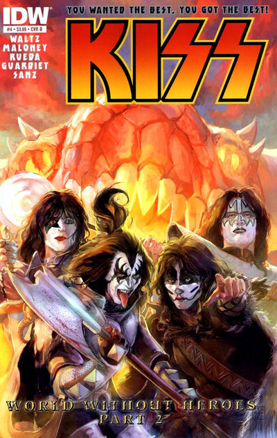 Cover for Kiss (IDW, 2012 series) #4 [Cover B by Xermánico]