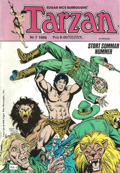 Cover for Tarzan (Atlantic Förlags AB, 1977 series) #7/1986