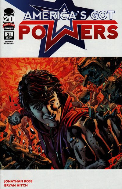 Cover for America's Got Powers (Image, 2012 series) #2 [2nd printing]