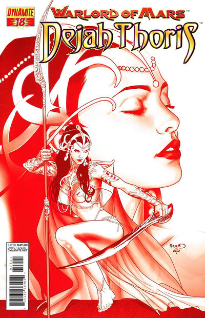 Cover for Warlord of Mars: Dejah Thoris (Dynamite Entertainment, 2011 series) #18 [Paul Renaud Martian Red Retailer Incentive Cover]