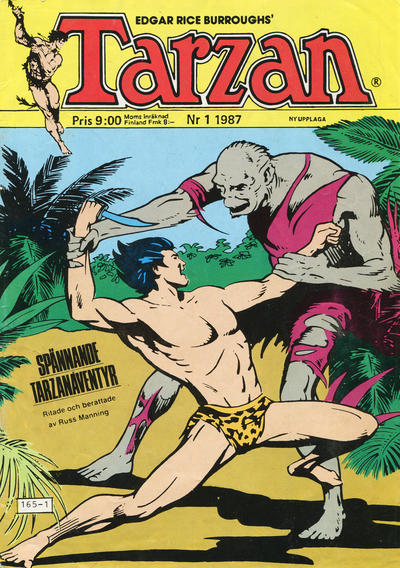 Cover for Tarzan (Atlantic Förlags AB, 1977 series) #1/1987