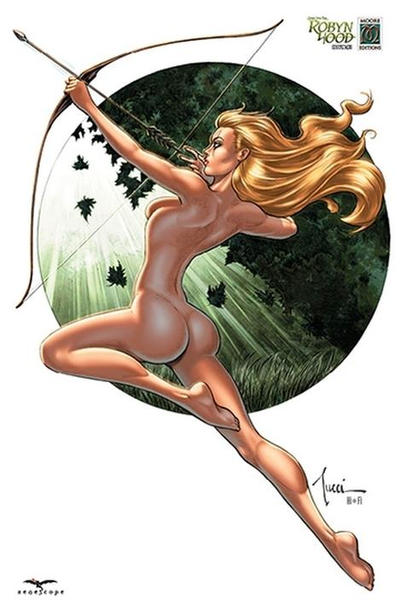 Cover for Grimm Fairy Tales Presents Robyn Hood (Zenescope Entertainment, 2012 series) #1 [Cover I - CS Moore Studios Nude Exclusive - Billy Tucci]