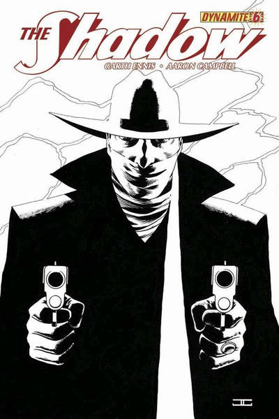 Cover for The Shadow (Dynamite Entertainment, 2012 series) #6 ["Black & White" Retailer Incentive John Cassaday]