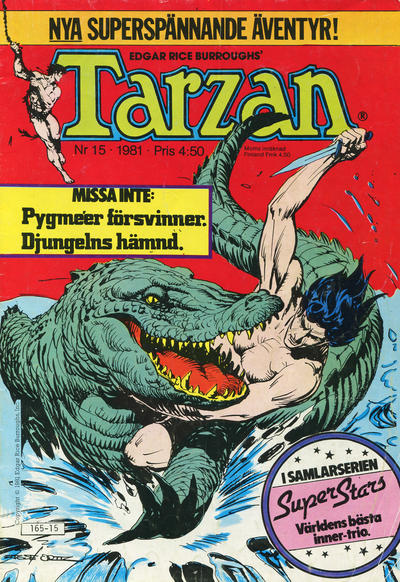 Cover for Tarzan (Atlantic Förlags AB, 1977 series) #15/1981