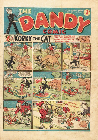 Cover for The Dandy Comic (D.C. Thomson, 1937 series) #142