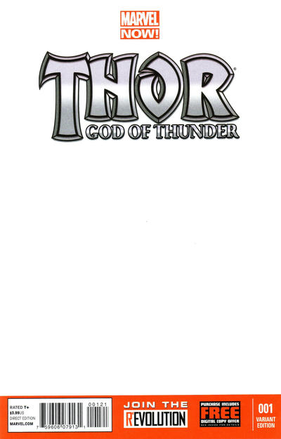 Cover for Thor: God of Thunder (Marvel, 2013 series) #1 [Blank Cover Variant]