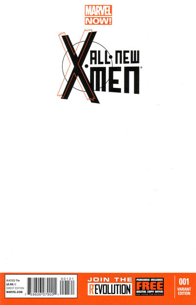 Cover for All-New X-Men (Marvel, 2013 series) #1 [Blank Cover Variant]