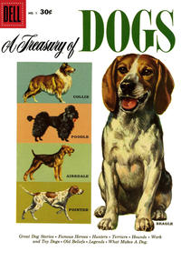 Cover Thumbnail for A Treasury of Dogs (Dell, 1956 series) #1 [30¢]