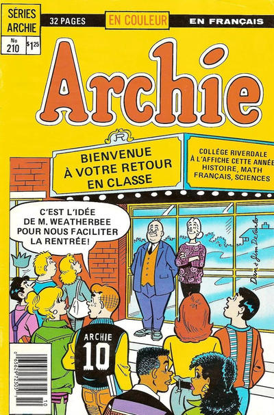 Cover for Archie (Editions Héritage, 1971 series) #210
