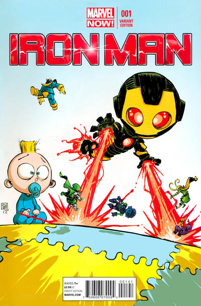 Cover for Iron Man (Marvel, 2013 series) #1 [Variant Cover by Skottie Young]