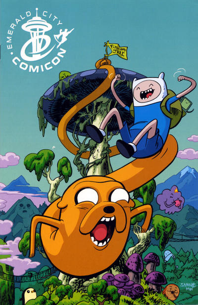 Cover for Adventure Time (Boom! Studios, 2012 series) #1 [Emerald City Comicon Exclusive Variant by Chris Samnee]