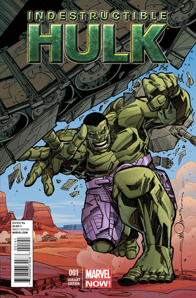 Cover for Indestructible Hulk (Marvel, 2013 series) #1 [Joe Quesada Sketch Variant]