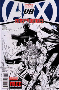 Cover Thumbnail for AVX: Consequences (Marvel, 2012 series) #4 [Black & White Second Printing Variant by Salvador Larroca]