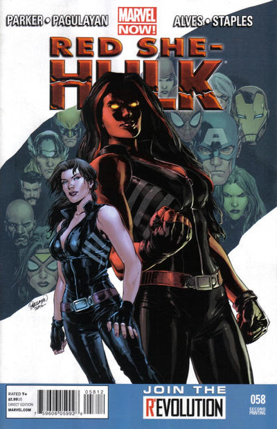Cover for Red She-Hulk (Marvel, 2012 series) #58 [Second Printing]