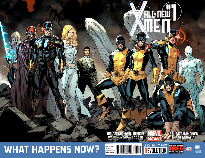 Cover for All-New X-Men (Marvel, 2013 series) #1 [2nd Printing Wraparound Cover by Stuart Immonen]