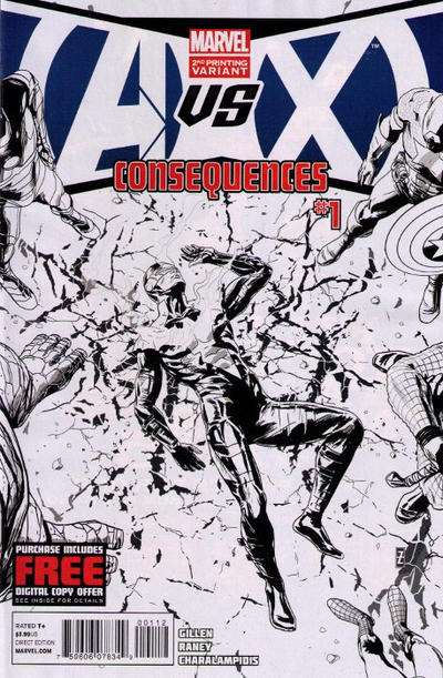 Cover for AVX: Consequences (Marvel, 2012 series) #1 [Second Printing]