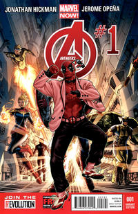 Cover Thumbnail for Avengers (Marvel, 2013 series) #1 [Deadpool Gangnam Style Variant Cover by Mark Brooks & Dustin Weaver]