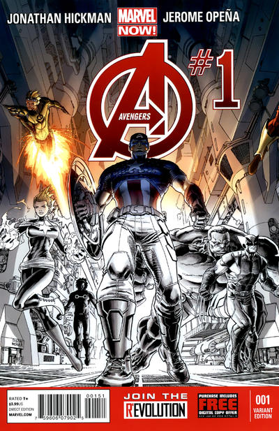 Cover for Avengers (Marvel, 2013 series) #1 [Retailer Party Variant Cover by Dustin Weaver]