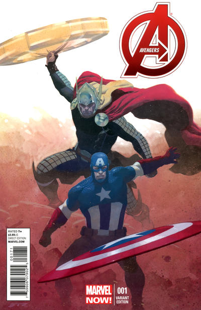 Cover for Avengers (Marvel, 2013 series) #1 [Variant Cover by Esad Ribic]