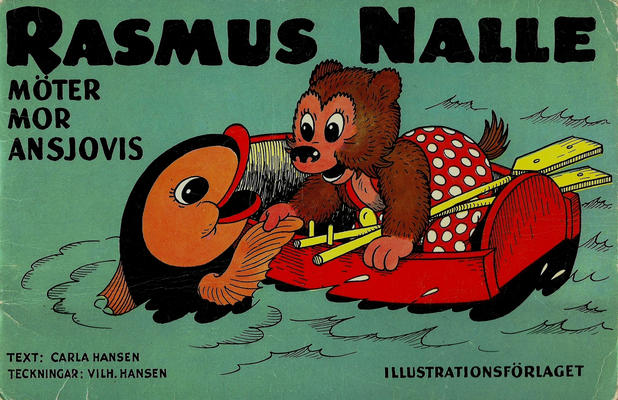 Cover for Rasmus Nalle möter mor Ansjovis (Illustrationsförlaget, 1954 series) #[nn] [5]