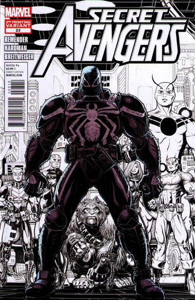 Cover for Secret Avengers (Marvel, 2010 series) #23 [2nd Printing Variant]