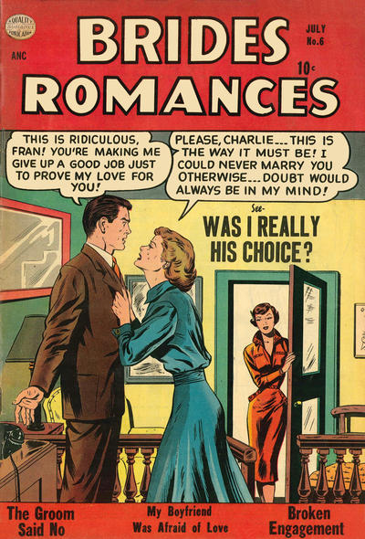 Cover for Brides Romances (Quality Comics, 1953 series) #6