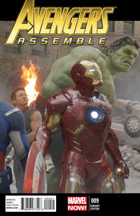 Cover for Avengers Assemble (Marvel, 2012 series) #9 [Wraparound Movie Photo Variant Cover]