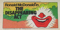 Cover Thumbnail for Ronald McDonald in The Disappearing Act (McDonald's Corporation, 1978 series) 