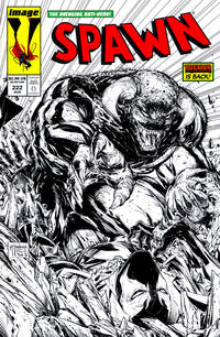 Cover Thumbnail for Spawn (Image, 1992 series) #222 [Cover B - B&W Incentive Variant by Todd McFarlane]