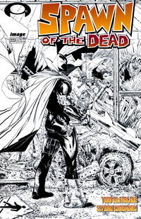 Cover for Spawn (Image, 1992 series) #223 [Cover B - B&W Incentive Variant by Todd McFarlane]