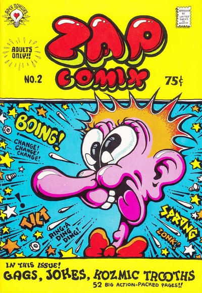 Cover for Zap Comix (The Print Mint Inc, 1969 series) #2 [3rd printing- 0.75 USD ]