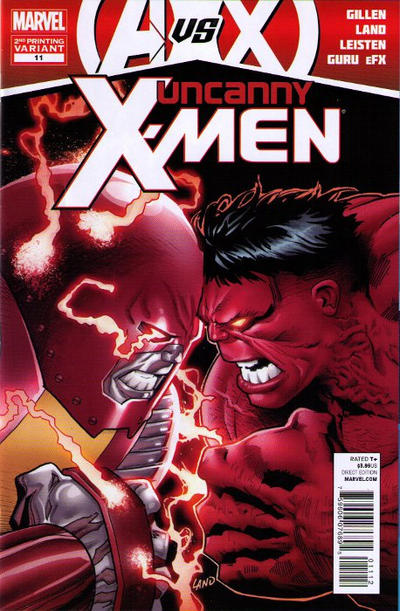 Cover for Uncanny X-Men (Marvel, 2012 series) #11 [2nd Printing Variant]